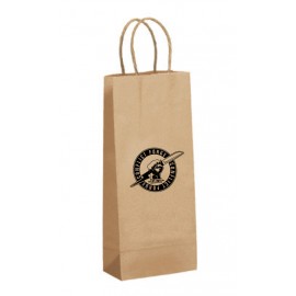 Logo Imprinted Recycled Tan Kraft Paper Shopping Bag (5 1/2"x3 1/4"x13")