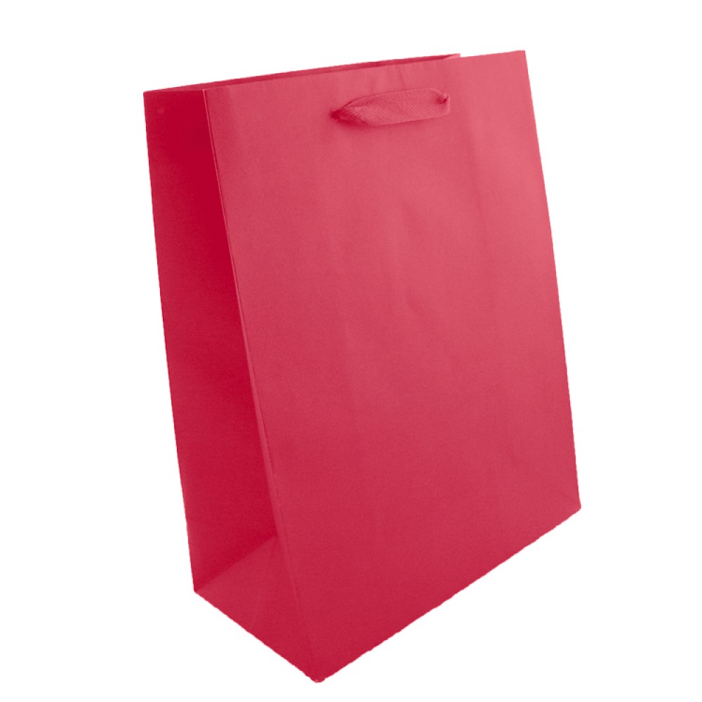 Logo Imprinted Process Printed Cotton Twill Ribbon Euro Tote Bag (Fuchsia) (10"x5"x13") Logo Imprinted Process Printed Cotton Twill Ribbon Euro Tote Bag (Fuchsia) (10"x5"x13")