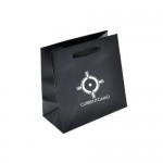 Custom Printed Ink Imprinted Matte Eurotote Bags (6 1/2"x3 1/2"x6 1/2") (Black)