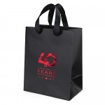 Elizabeth Ribbon Handle Matte Eurotote Bag Custom Imprinted