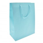 Logo Imprinted Euro Tint Tote Bag (10"x5"x13") (Robins Egg Blue)