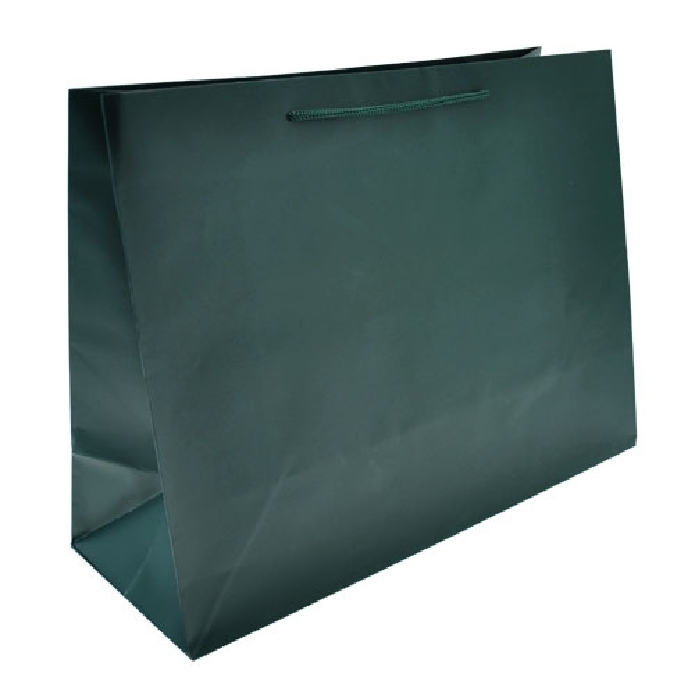 Logo Imprinted Colored Matte Finish Eurotote Bag (16"x6"x12") (Hunter Green) Logo Imprinted Colored Matte Finish Eurotote Bag (16"x6"x12") (Hunter Green)