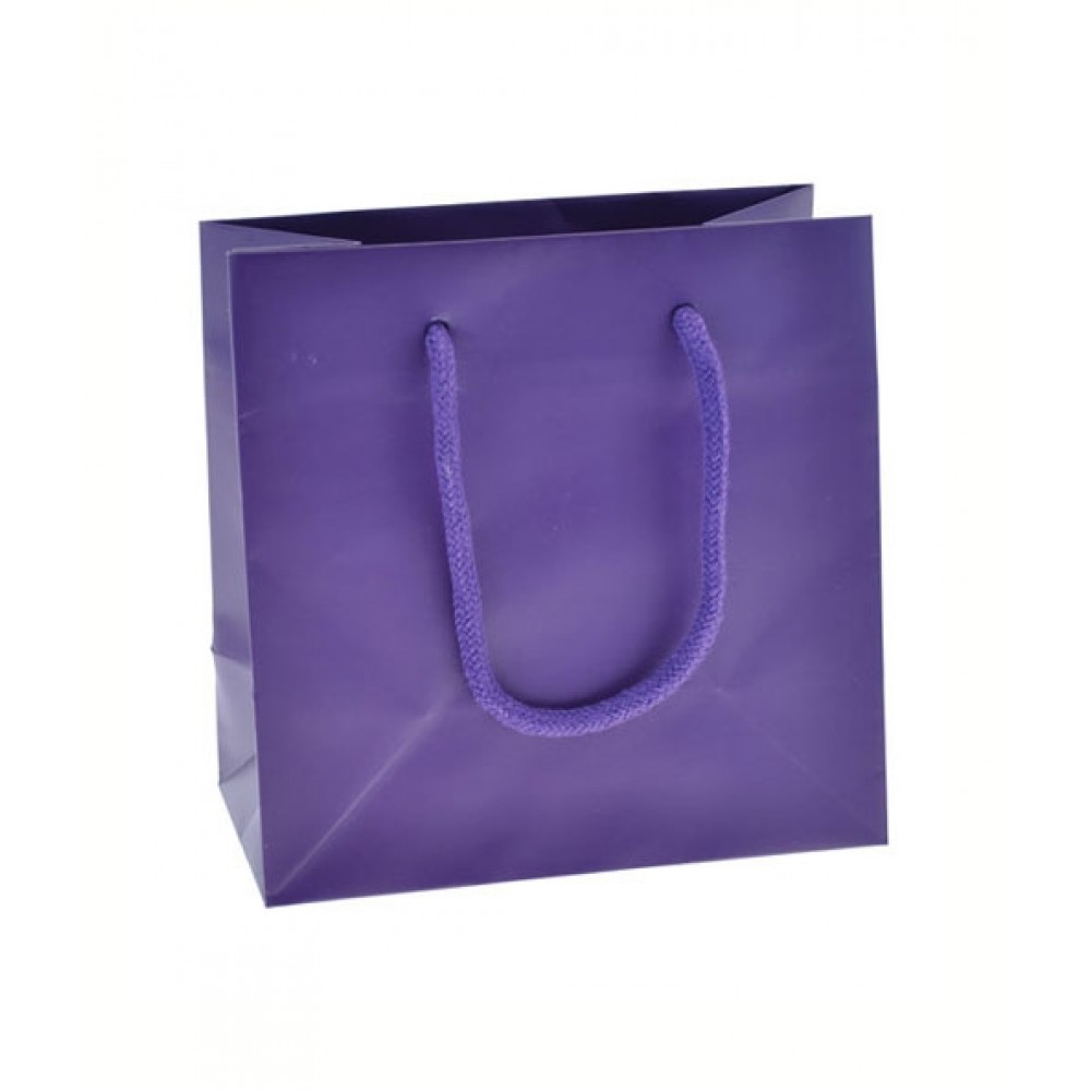 Custom Printed Colored Matte Finish Custom Eurotote Bag (6 1/2"x3 1/2"x6 1/2") (Purple) Custom Printed Colored Matte Finish Custom Eurotote Bag (6 1/2"x3 1/2"x6 1/2") (Purple)