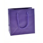 Custom Printed Colored Matte Finish Custom Eurotote Bag (6 1/2"x3 1/2"x6 1/2") (Purple)