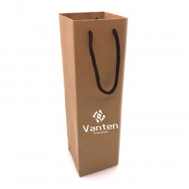 Kraft Paper Bottle Wine Bag Custom Imprinted