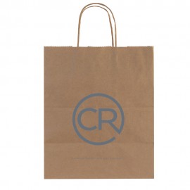 Natural Kraft Shopping Bag (10"x7"x12.5") Custom Imprinted