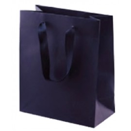 Logo Imprinted Premium Cotton Twill Handle Eurototes (10"x5"x13") (Hot Stamped) (Navy Blue)