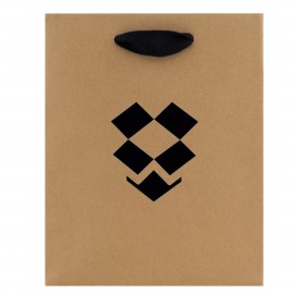 Logo Imprinted 150GSM Natural Kraft Bag(10x5x13'')  Logo Imprinted 150GSM Natural Kraft Bag(10x5x13