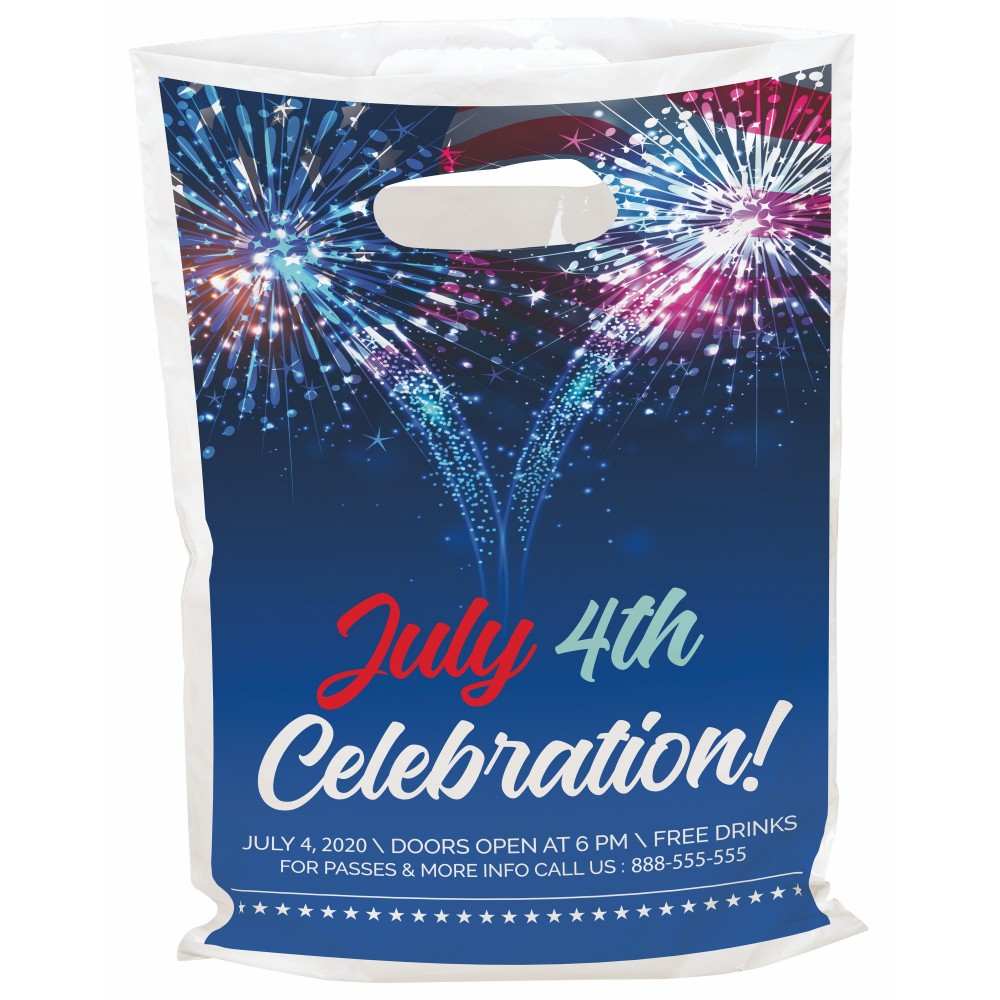 Custom Imprinted Digital Full Color Die Cut Plastic Bag (9" x 13") Custom Imprinted Digital Full Color Die Cut Plastic Bag (9" x 13")