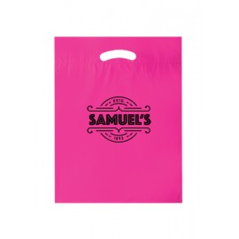 Custom Imprinted Die Cut Fold-Over Reinforced Plastic Bag (12"x15"x3")  Custom Imprinted Die Cut Fold-Over Reinforced Plastic Bag (12"x15"x3")