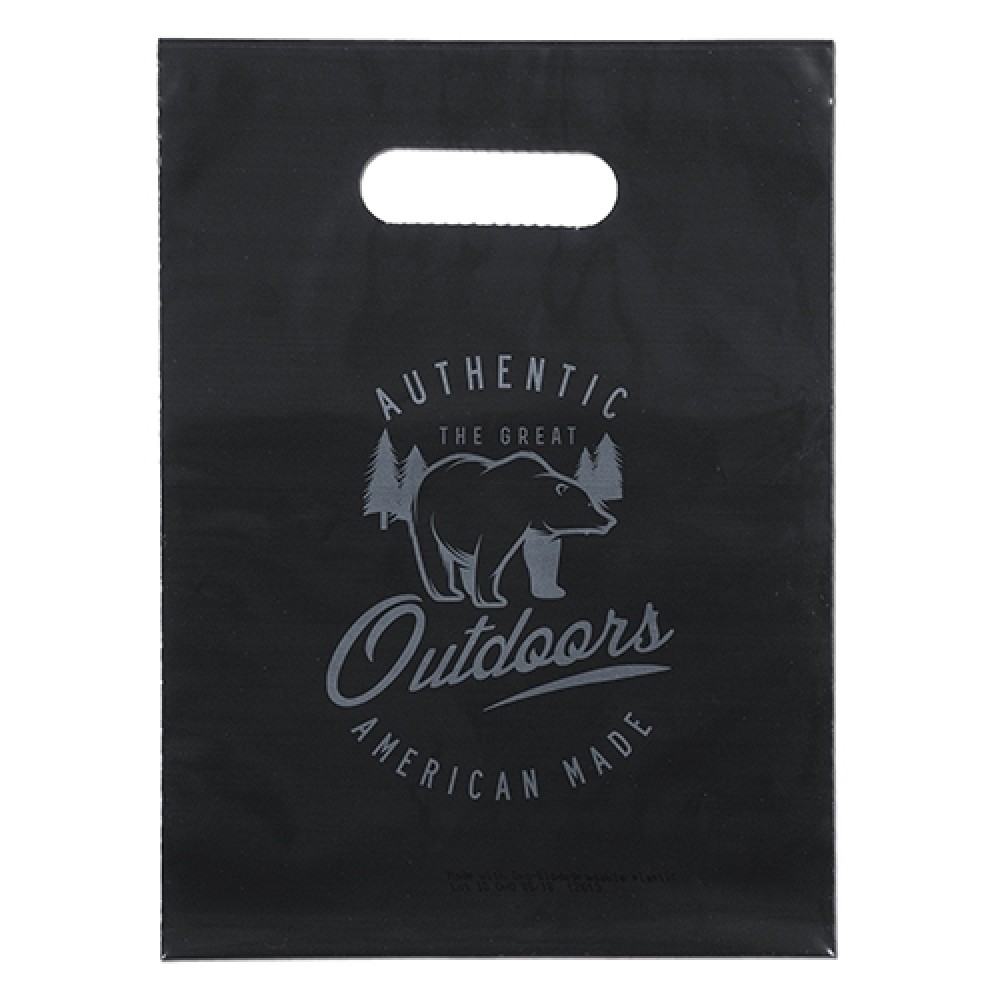 Oxo-Biodegradable Die Cut Bag (9"x12") Logo Imprinted Oxo-Biodegradable Die Cut Bag (9"x12") Logo Imprinted