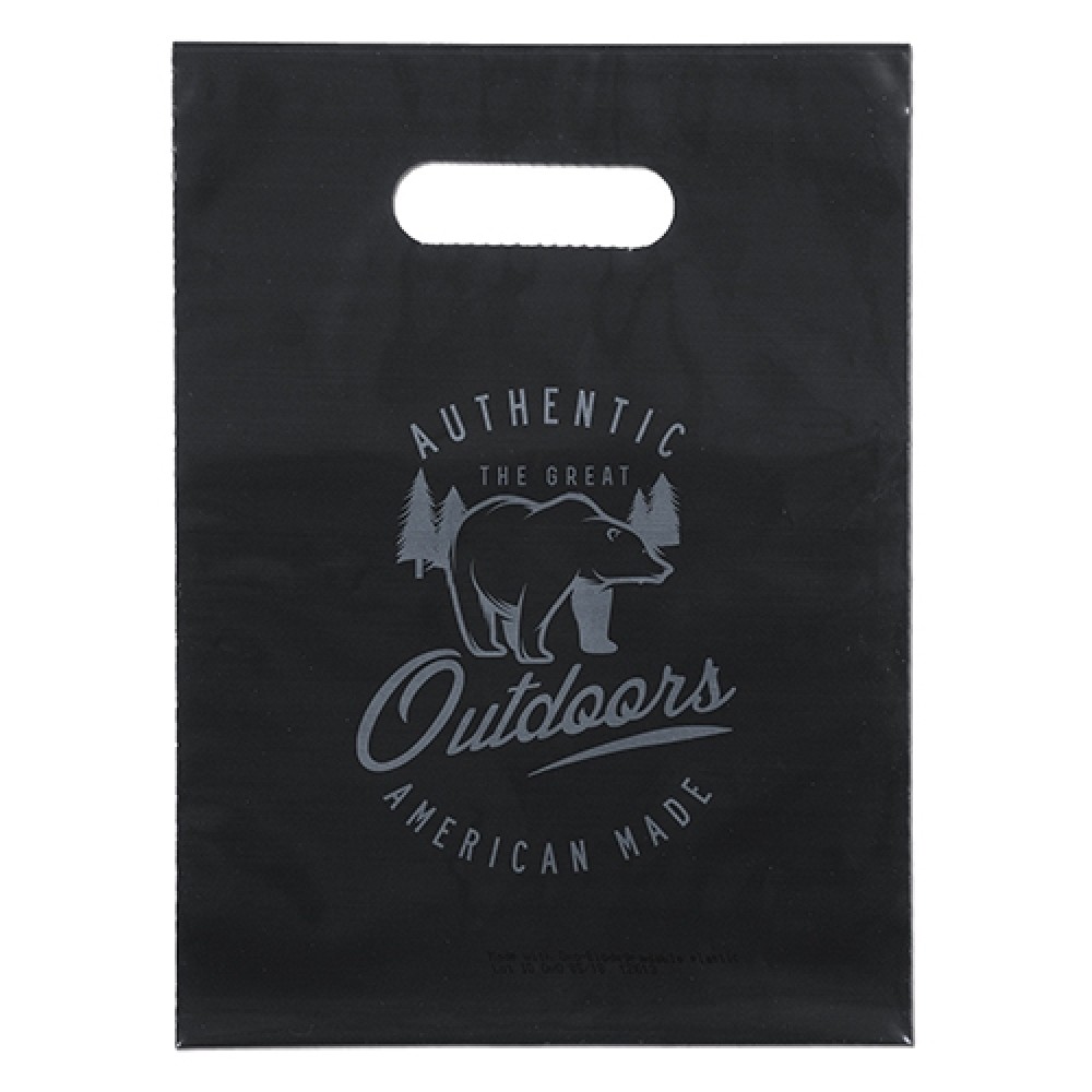 Oxo-Biodegradable Die Cut Bag (9"x12") Logo Imprinted