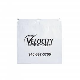 Custom Imprinted Cotton Cord Drawstring Plastic Bag (9"x12")