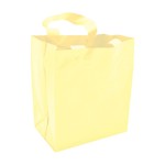 Custom Imprinted Large Frosty Tinted Poly Shopping Bag (16"x6"x12") (Ivory White)