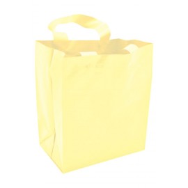 Custom Imprinted Large Frosty Tinted Poly Shopping Bag (16"x6"x12") (Ivory White)