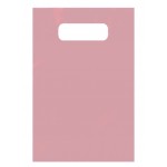 Logo Imprinted Frosty Tinted Merchandise Bags (12"x15") (Rose Pink)