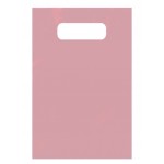 Logo Imprinted Frosty Tinted Merchandise Bags (12"x15") (Rose Pink)