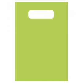Custom Imprinted Frosty Tinted Poly Merchandise Bag (6"X9") (Lime Green)