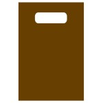 Frosty Tinted Poly Merchandise Bag (6"X9") (Chocolate Brown) Logo Imprinted
