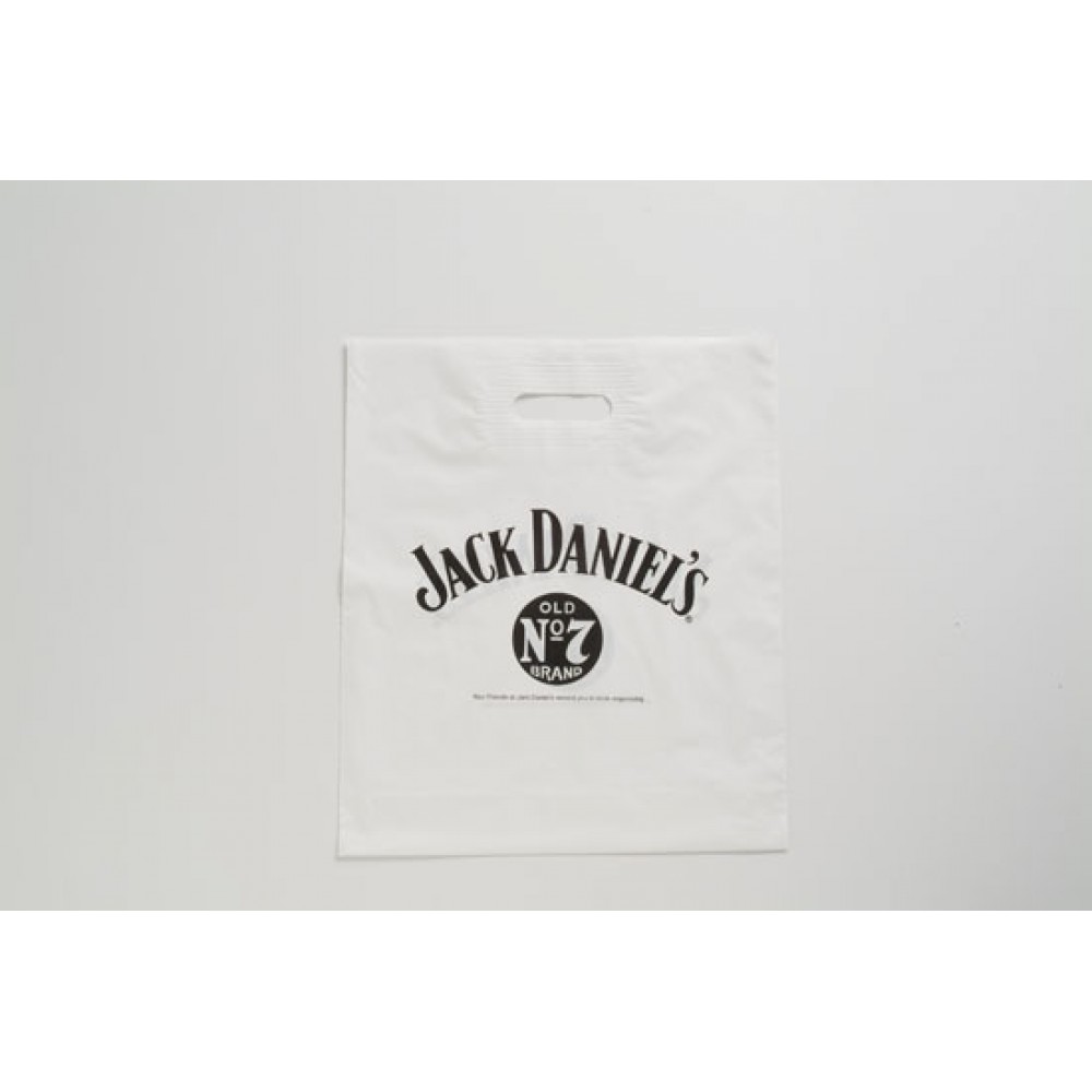 2.5 Mil Heavy Gauge Patch Handle Bag (12"x15"x4") Custom Imprinted 2.5 Mil Heavy Gauge Patch Handle Bag (12"x15"x4") Custom Imprinted