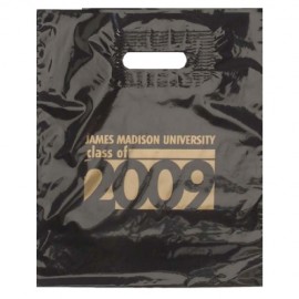Machine Run 1.75 Mil Patch Handle Bag (12"x15") Logo Imprinted