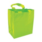 Logo Imprinted Frosty Tinted Poly Shopping Bag (16"x6"x18") (Lime Green)