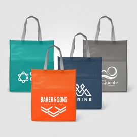 Rome RPET - Recycled Non-Woven Tote with 210D RPET Pocket - Silkscreen Custom Printed  Rome RPET - Recycled Non-Woven Tote with 210D RPET Pocket - Silkscreen Custom Printed