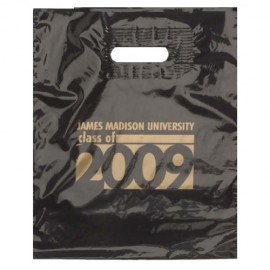 Logo Imprinted Machine Run 1.75 Mil Patch Handle Bag (9"x12")