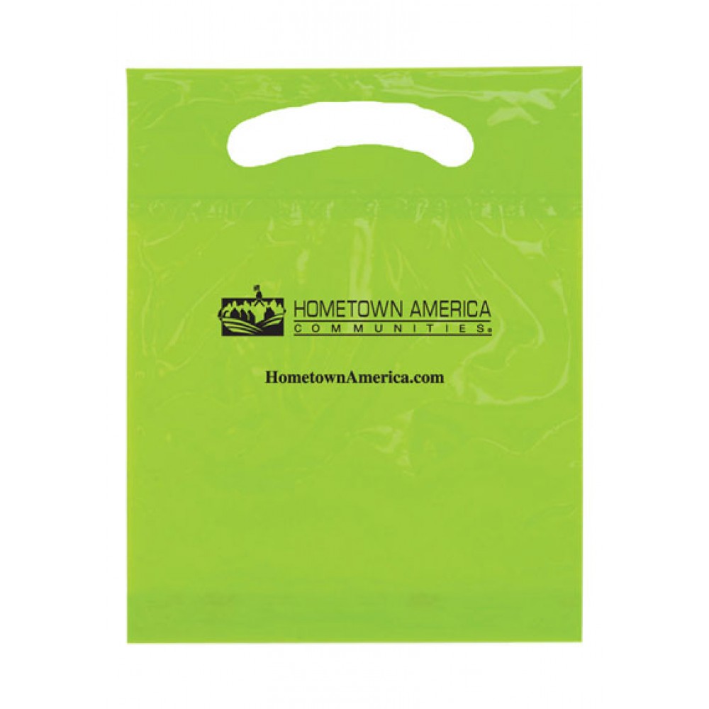 Custom Imprinted OXO Reusable Die Cut Fold-Over Reinforced Bag (7 1/2"x10") - Flexo Ink