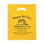 Logo Imprinted Die Cut Fold-Over Reinforced Plastic Bag - Flexo Ink (15"x19"x3")