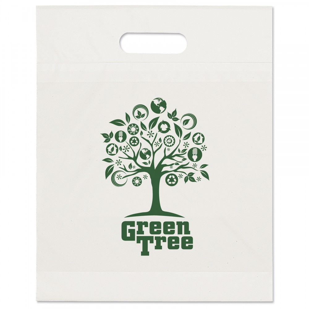 Eco Die Cut Handle Bag (12"x15"x3) Logo Imprinted Eco Die Cut Handle Bag (12"x15"x3) Logo Imprinted