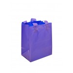 Tinted Opaque Shopping Bag (16"x6"x18") (Royal Blue) Logo Imprinted