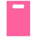 Logo Imprinted Frosty Tinted Merchandise Bags (12"x15") (Cerise Pink)