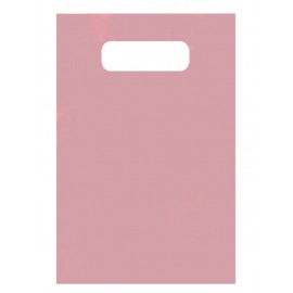 Custom Printed Extra Large Frosty Tinted Merchandise Bag (16"x19") (Rose Pink)