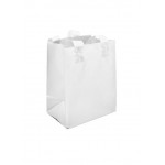 Tinted Opaque Shopping Bags (16"x6"x12") (White) Custom Imprinted