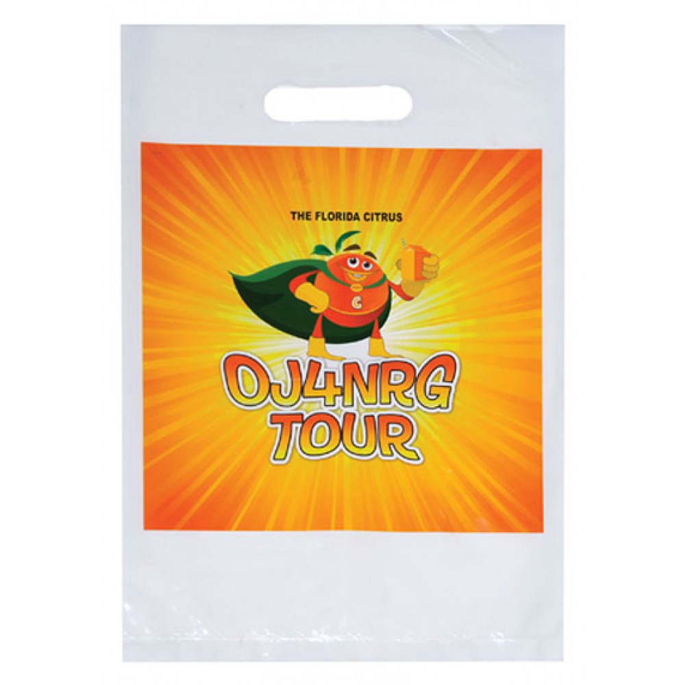 Custom Imprinted Full Color Digitally Printed Die Cut Plastic Bag (9"x13") - Digital