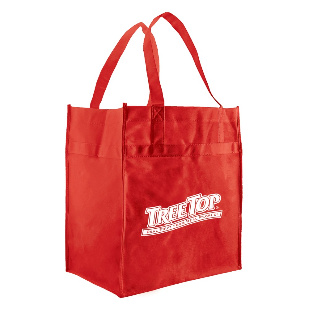 Premium Non-Woven Polypropylene Econo Grocery Tote Custom Printed Premium Non-Woven Polypropylene Econo Grocery Tote Custom Printed