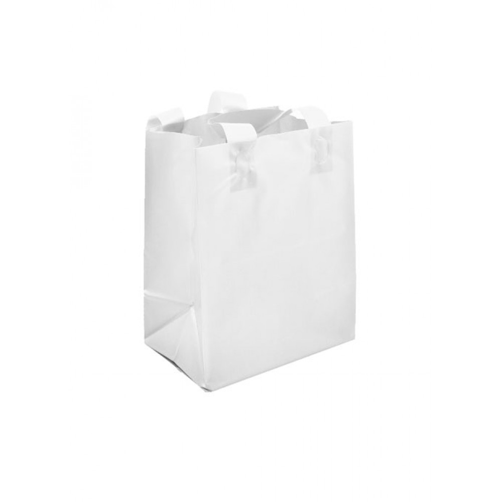 Custom Imprinted Tinted Opaque Shopping Bag (16"x6"x18") (White)