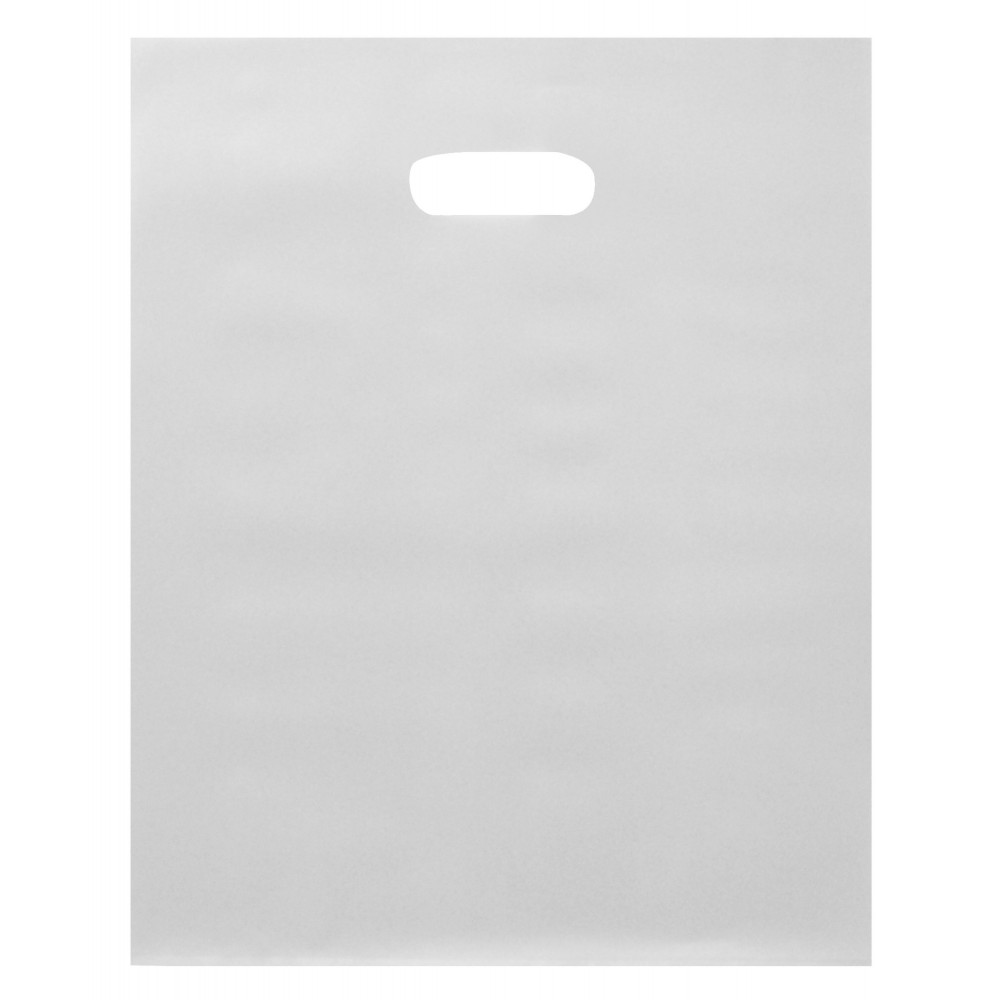 Large High Density Frosty Clear Poly Merchandise Bag (12"x15") Logo Imprinted