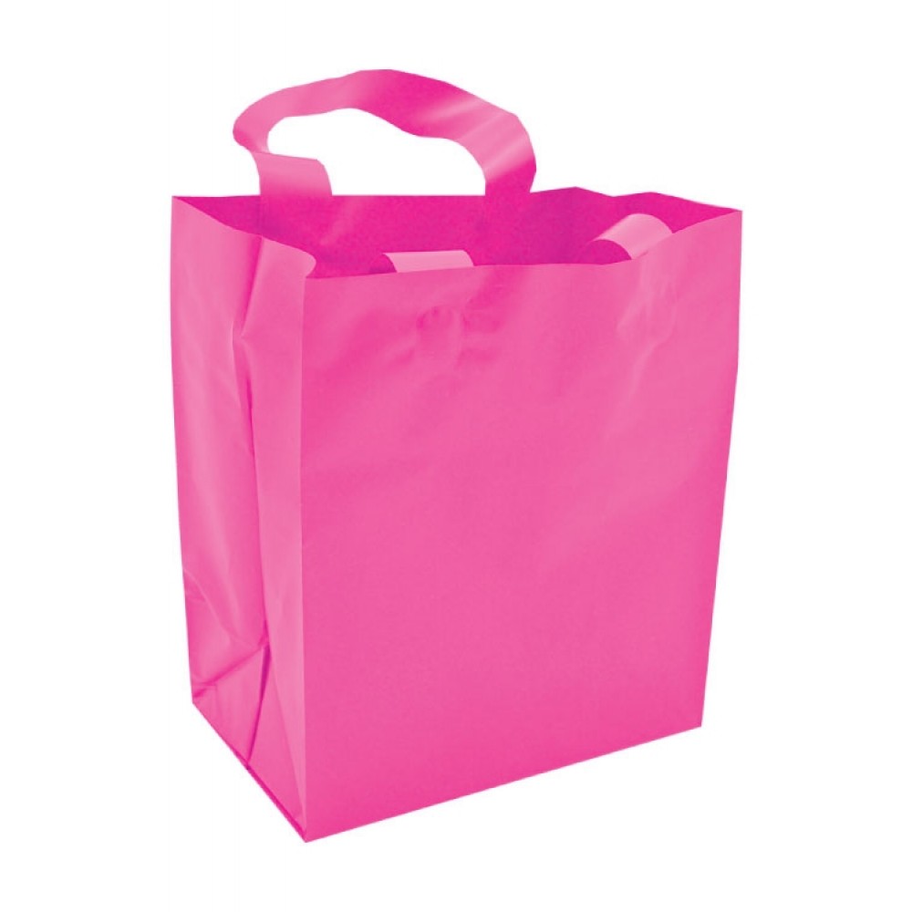 Custom Imprinted Large Frosty Tinted Poly Shopping Bag (16"x6"x12") (Cerise Pink) Custom Imprinted Large Frosty Tinted Poly Shopping Bag (16"x6"x12") (Cerise Pink)