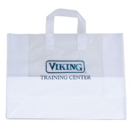 Logo Imprinted Frosty Clear Shopping Bag (16"x6"x12")