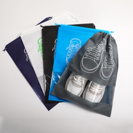Logo Branded Non-woven Dust-proof Drawstring Bag With Clear Window