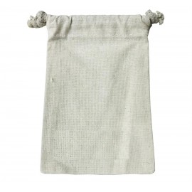 Mini Cotton Pouch Bag - 4 Color Process (Natural) with Logo