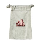 Mini Cotton Pouch Bag - Heat Transfer (Natural) with Logo