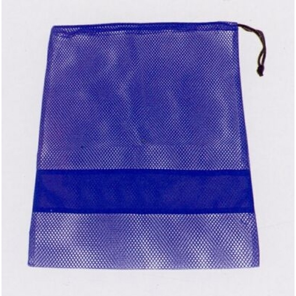 Nylon Mesh Drawstring Bag w/ Dark Band Nylon Mesh Drawstring Bag w/ Dark Band
