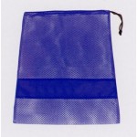 Nylon Mesh Drawstring Bag w/ Dark Band