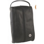  Black Leather Golf Shoe Bag