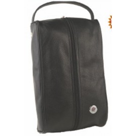  Black Leather Golf Shoe Bag