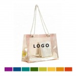 Clear Beach Tote with Cotton Rope with Logo
