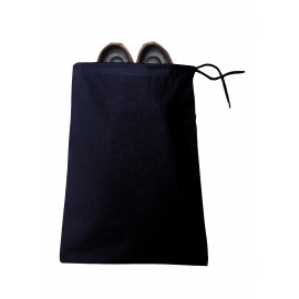 Black Drawstring Shoe Bag- 1 color (11" x 16") with Logo